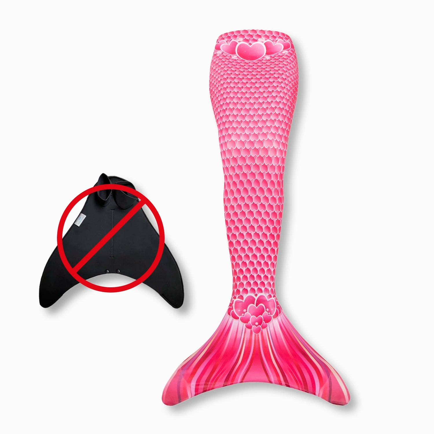 Hearts mermaid tail without monofin Ocean Queens