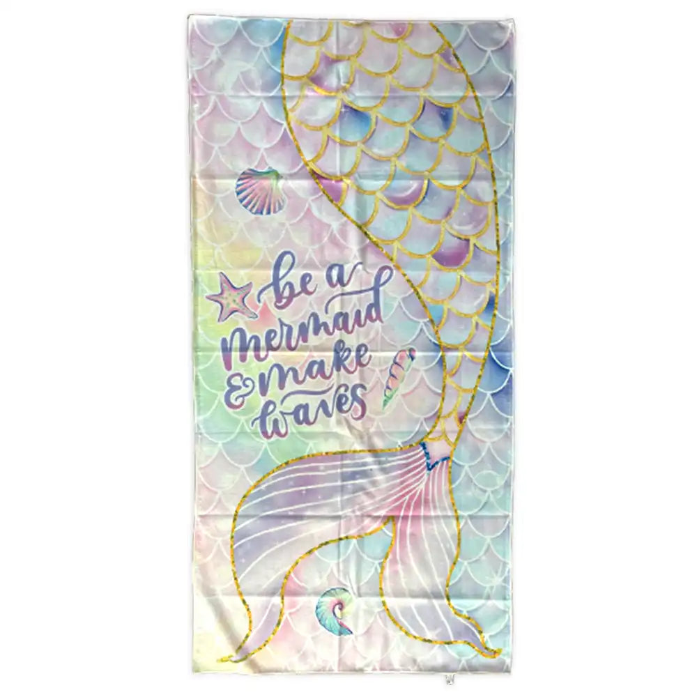 Mermaid Towel Flatlay studio Photo